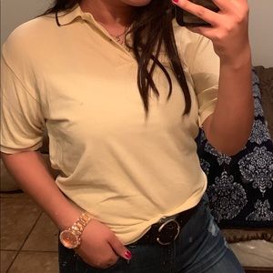 Yellow Polo Golf tee